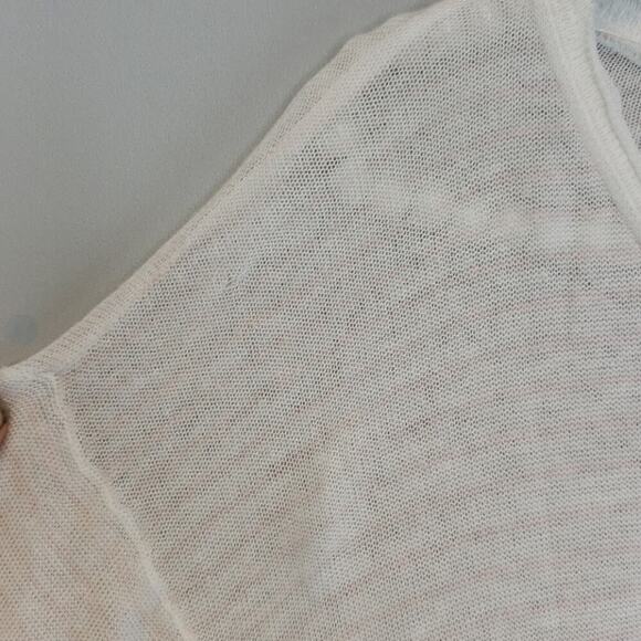 Free People Pink Striped Top with Lace sides panel SZ S - Picture 8 of 8